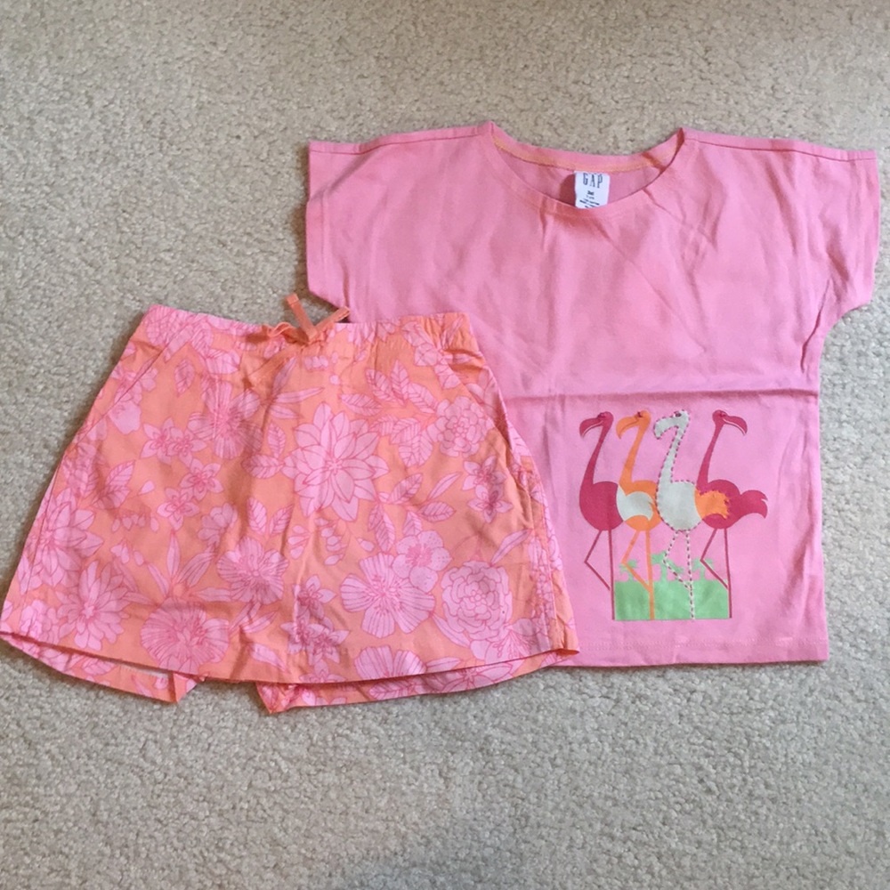 NWT Gap skort and T-shirt outfit size 3